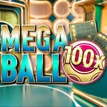 Live Dealer logo of Mega Ball 100x from Evolution at Lex Casino